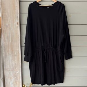 Smash + Tess Black Long Sleeve Mini Dress | Bamboo Blend | Size 2XL